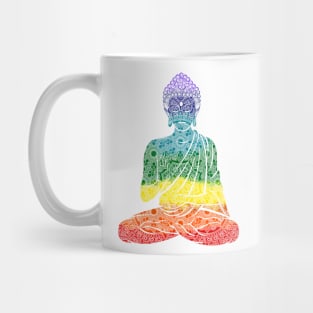 Rainbow Chakras Buddha Mug